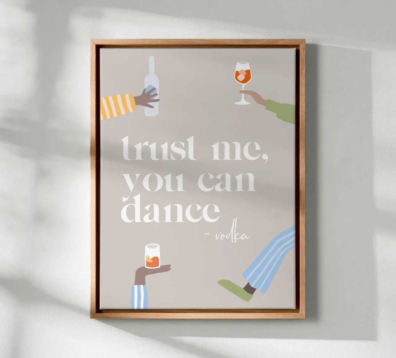 You can dance tela con Cornice a cassetta da Kartenliebe