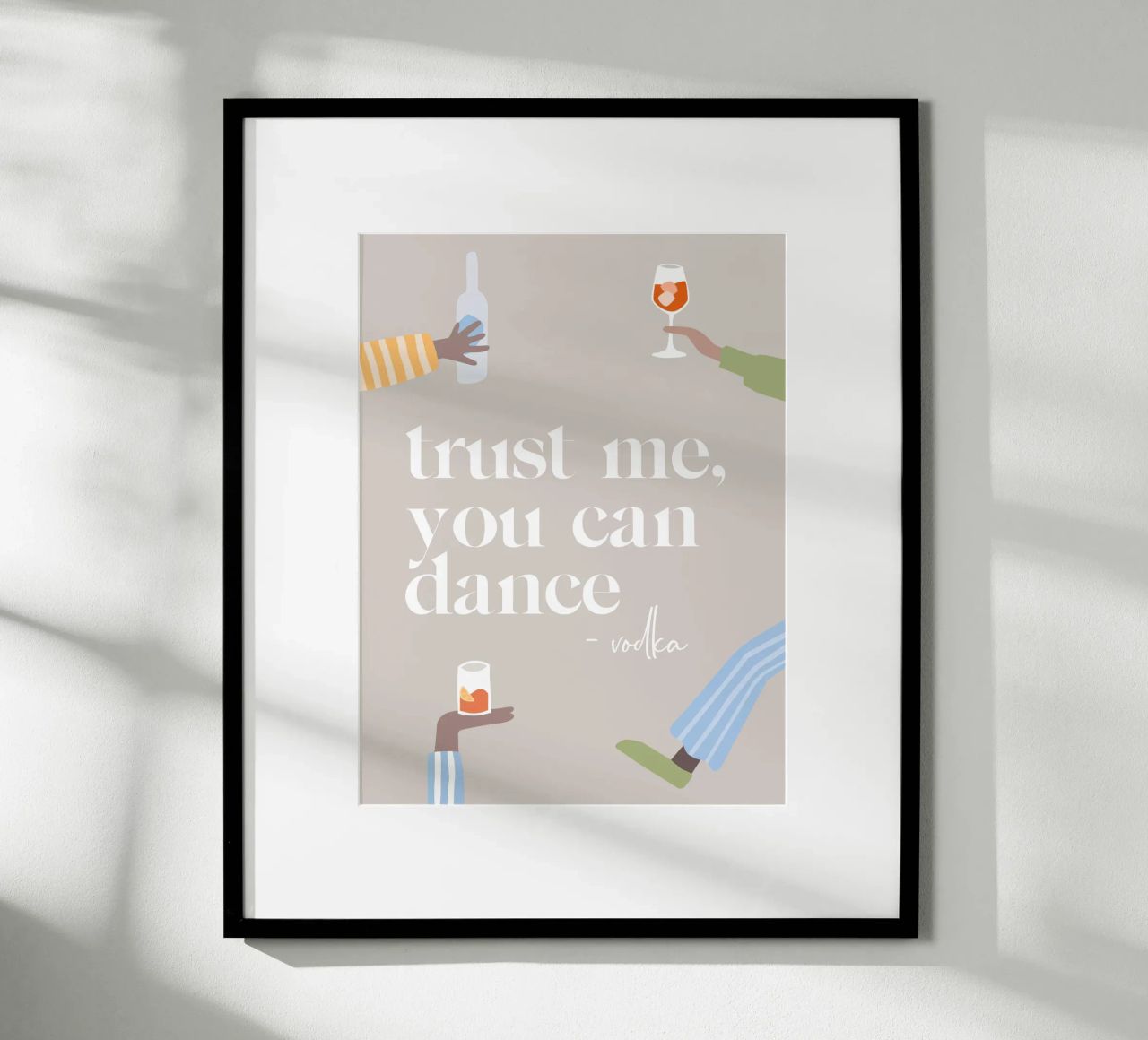 You can dance poster avec cadre en plastique de Kartenliebe