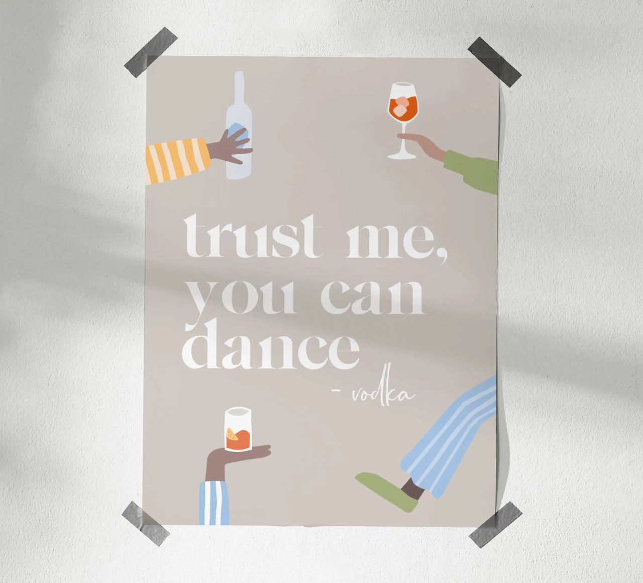 You can dance poster avec cadre en plastique de Kartenliebe