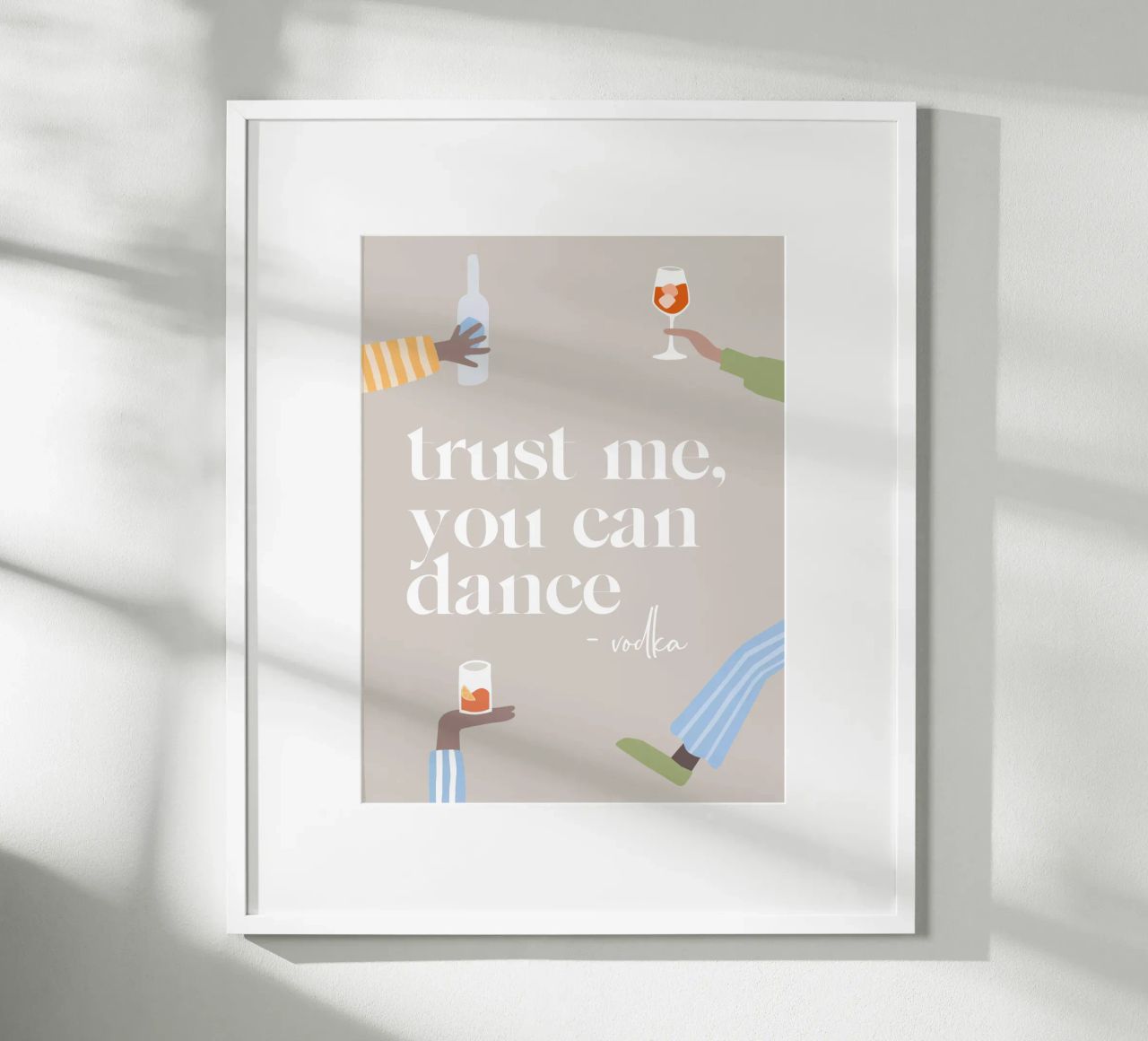 You can dance poster avec cadre en plastique de Kartenliebe
