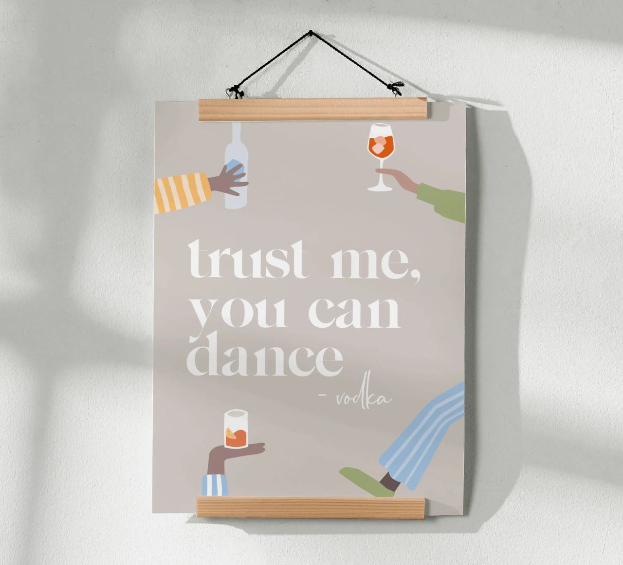 You can dance poster avec cadre en plastique de Kartenliebe
