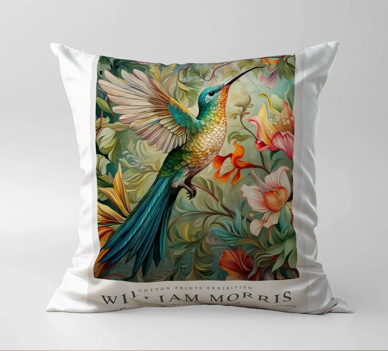 colibrì e fiori meravigliosi cuscino da Ropech Shop
