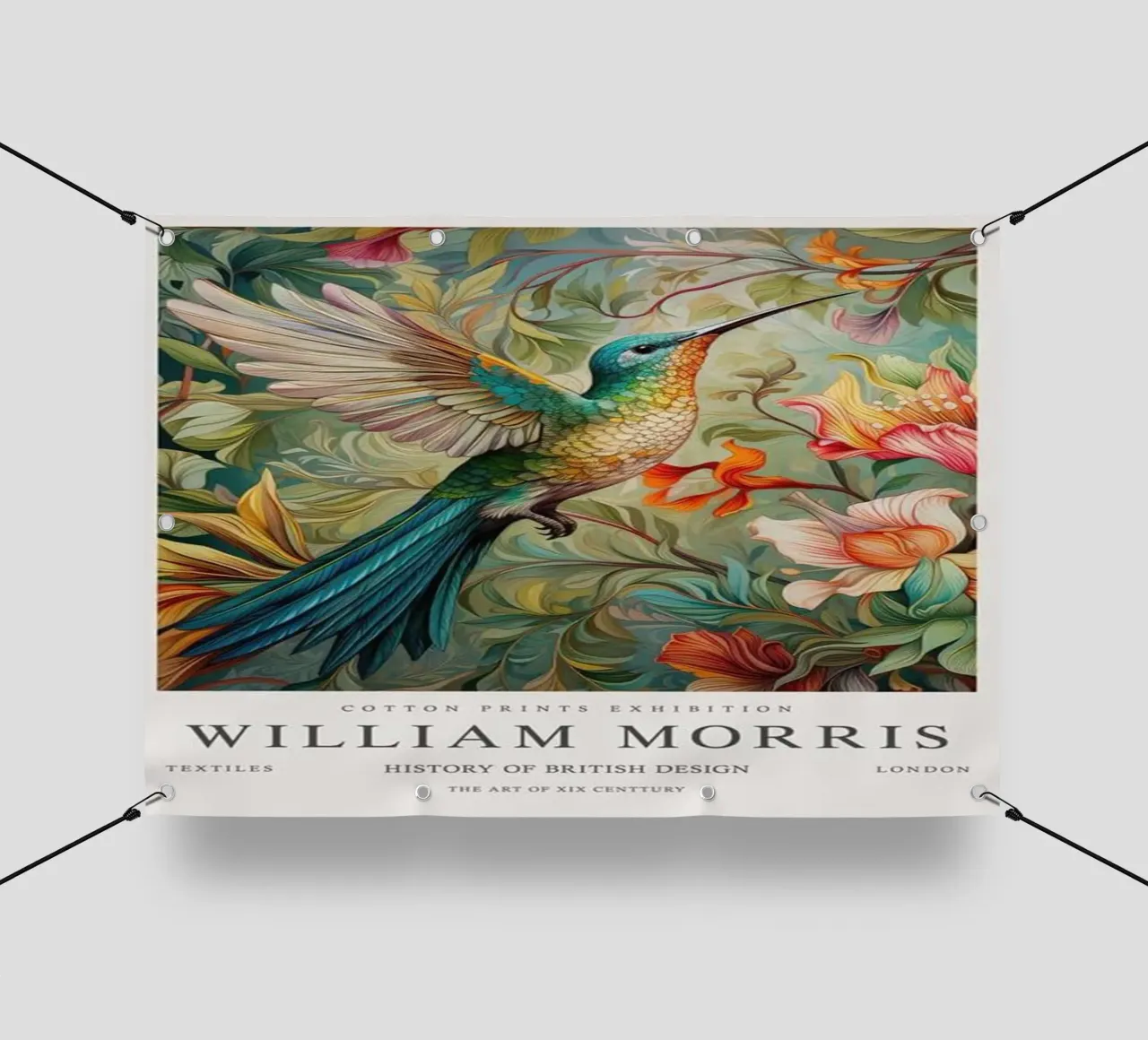 colibrì e fiori meravigliosi telo in pvc da Ropech Shop