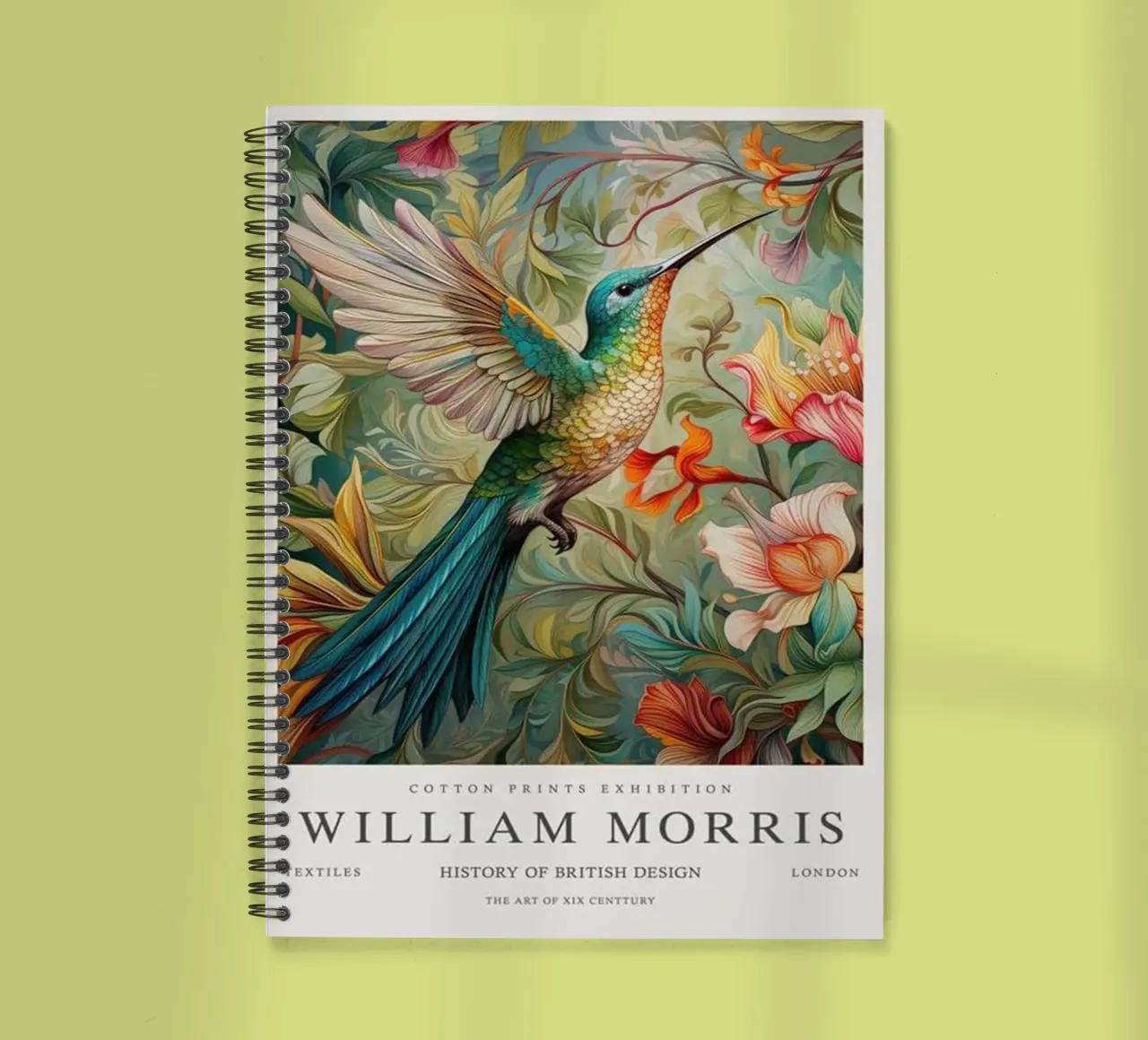 hummingbirds and beatiful flowers spiral notebook by Ropech Shop