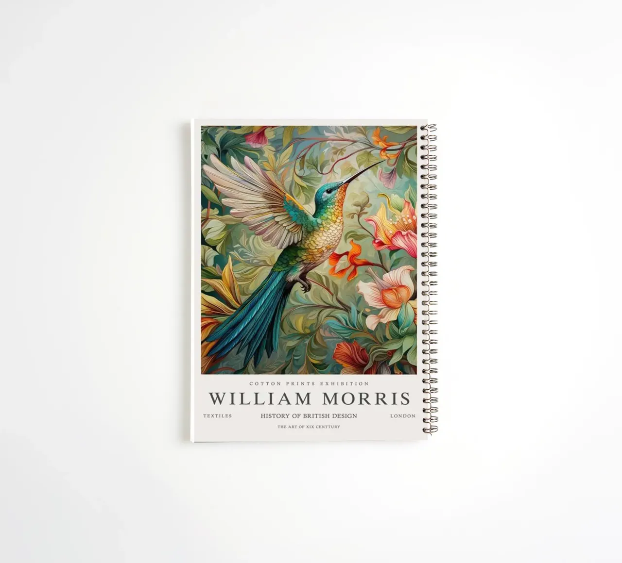 hummingbirds and beatiful flowers spiral notebook by Ropech Shop