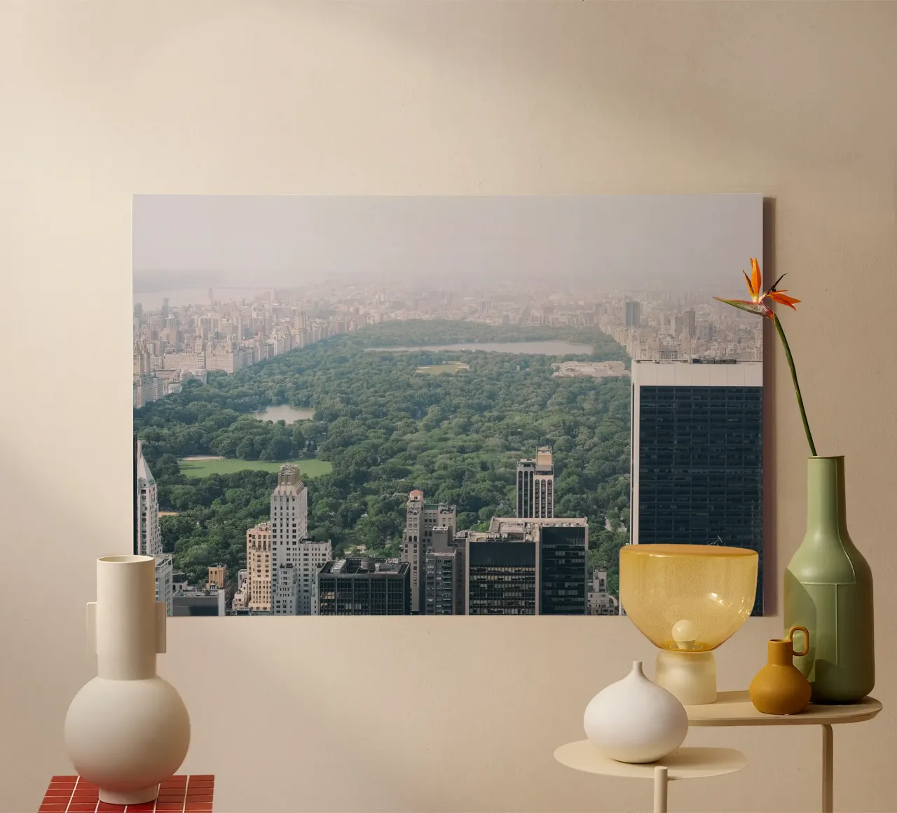 New Yorks icoon canvas met Baklijst van Wanderlust Vibes
