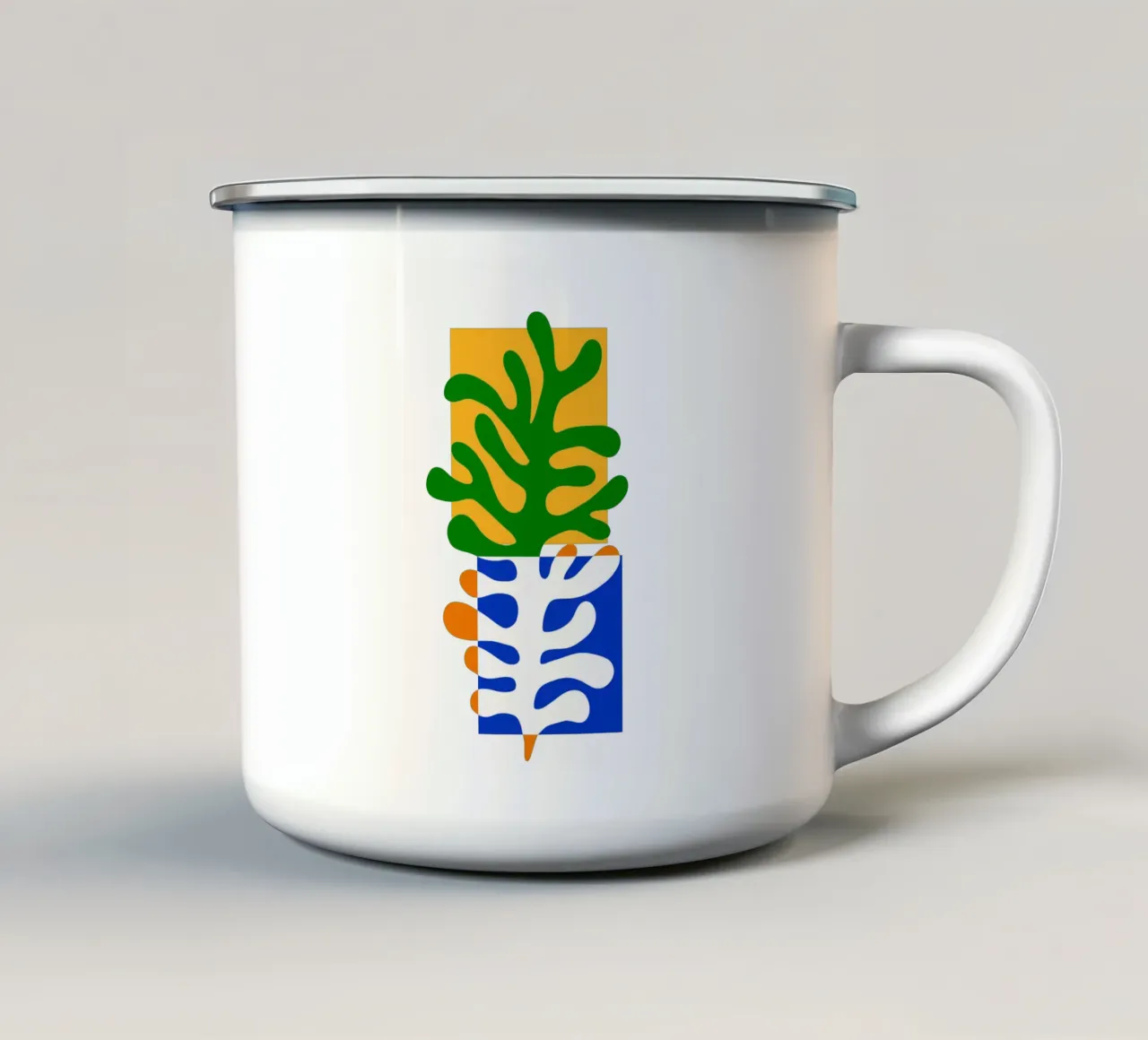 Henri Matisse seaweed cuts tazza in smalto da TijanaArtStudio88