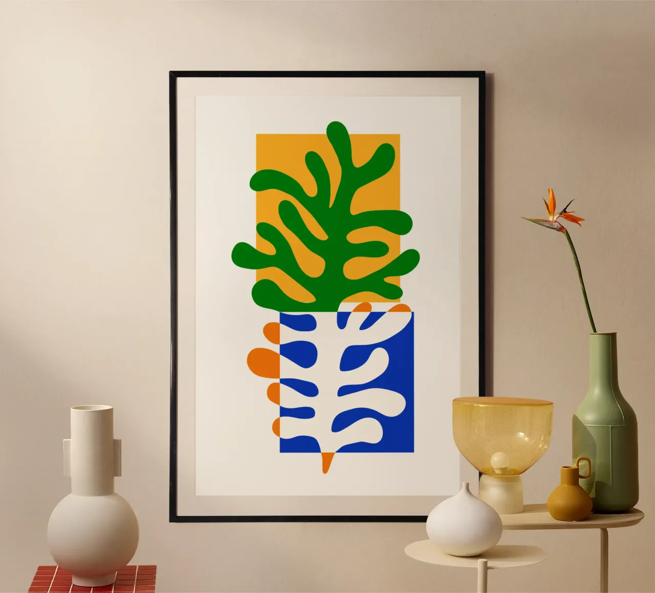 Henri Matisse seaweed cuts poster con telaio in plastica da TijanaArtStudio88