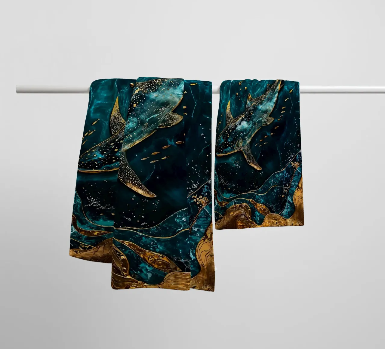 Eternal Wanderer Kintsugi Art asciugamano da bagno da Pixaverse