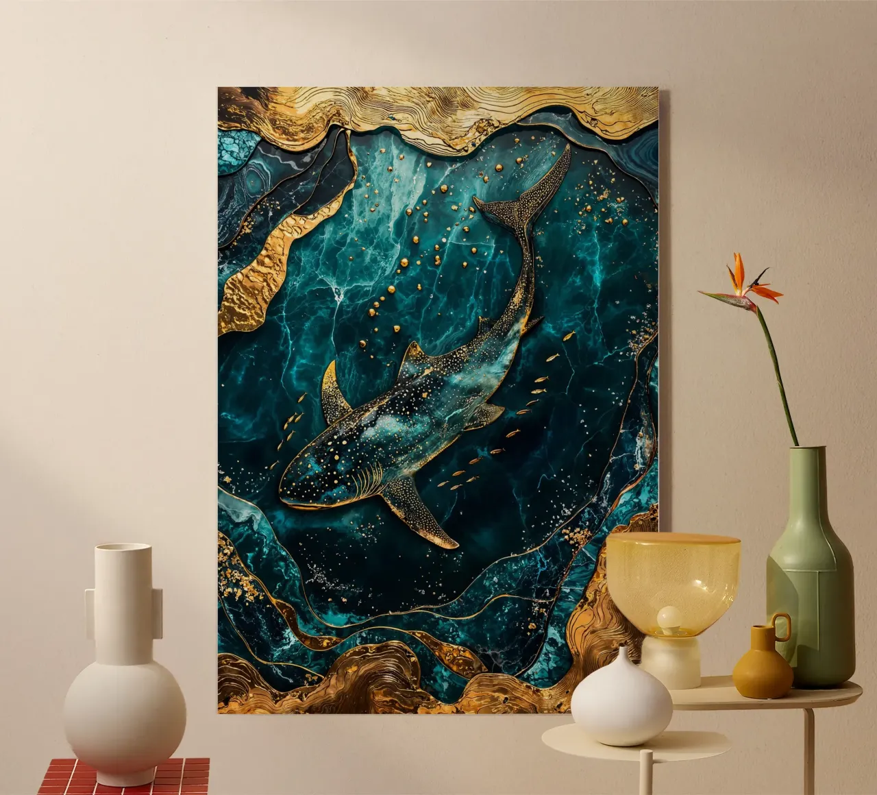Eternal Wanderer Kintsugi Art acrylic glass by Pixaverse