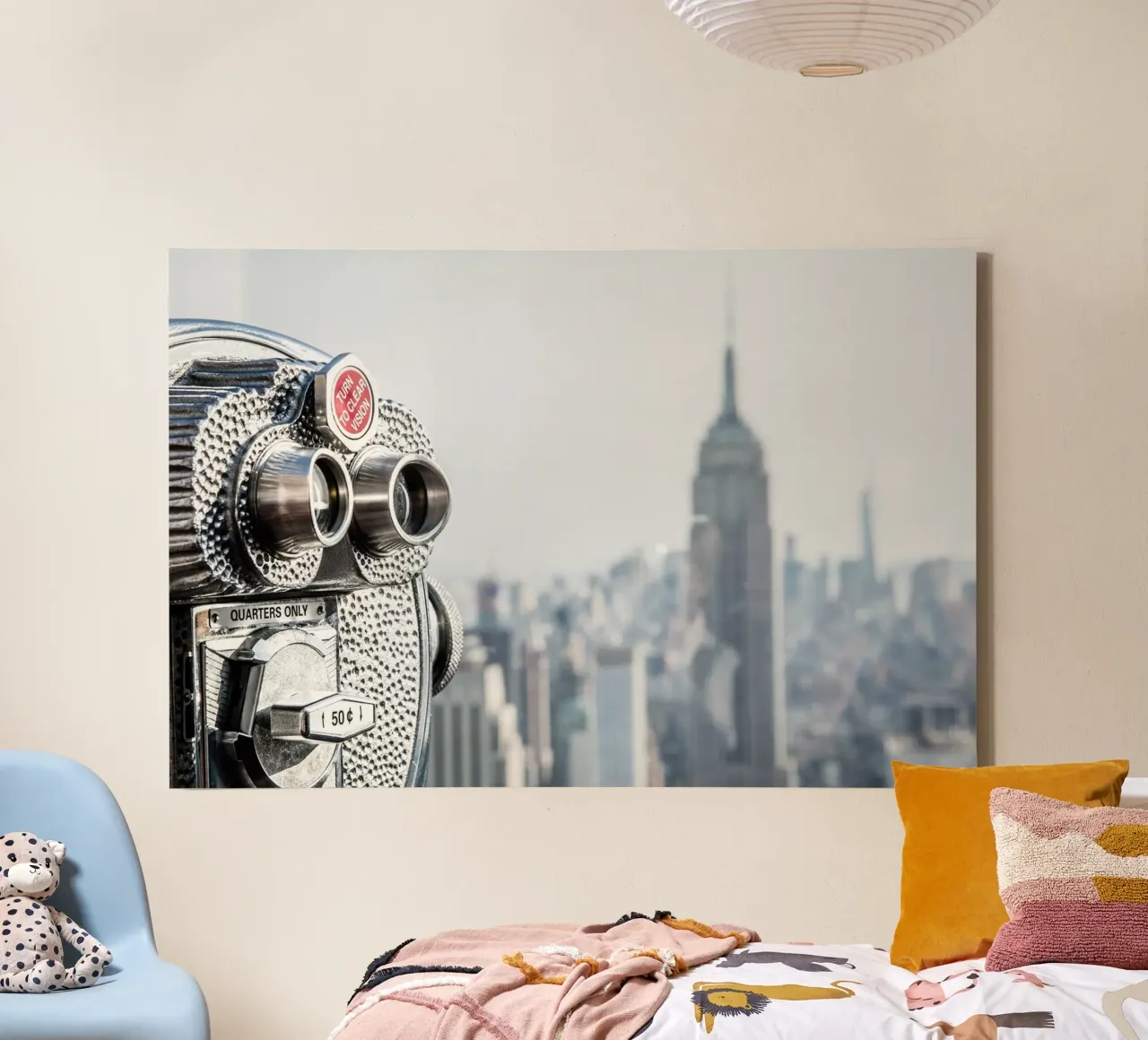 New Yorks icoon canvas met Baklijst van Wanderlust Vibes