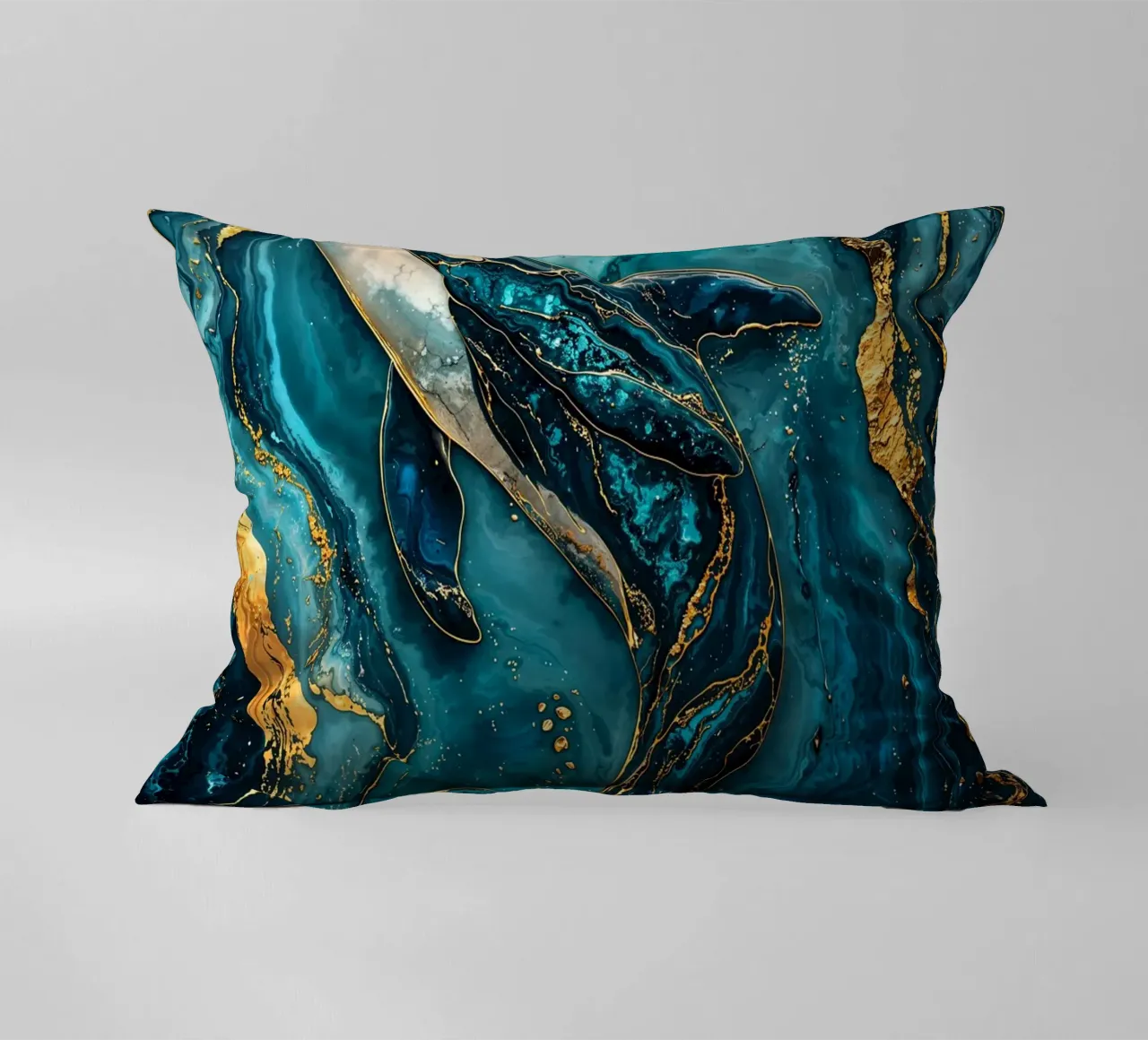 Mystic Currents Kintsugi Art cuscino da Pixaverse