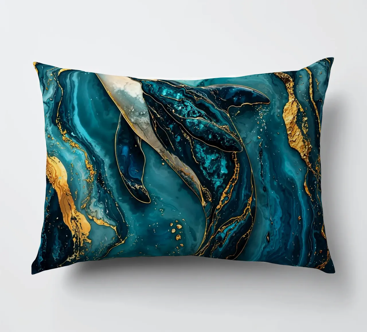 Mystic Currents Kintsugi Art cuscino da Pixaverse