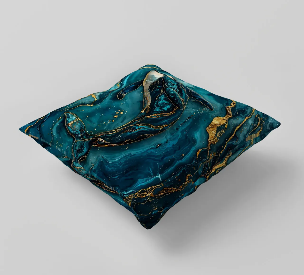 Mystic Currents Kintsugi Art cuscino da Pixaverse
