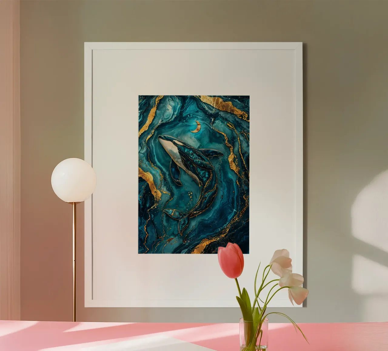Mystic Currents Kintsugi Art poster by Pixaverse