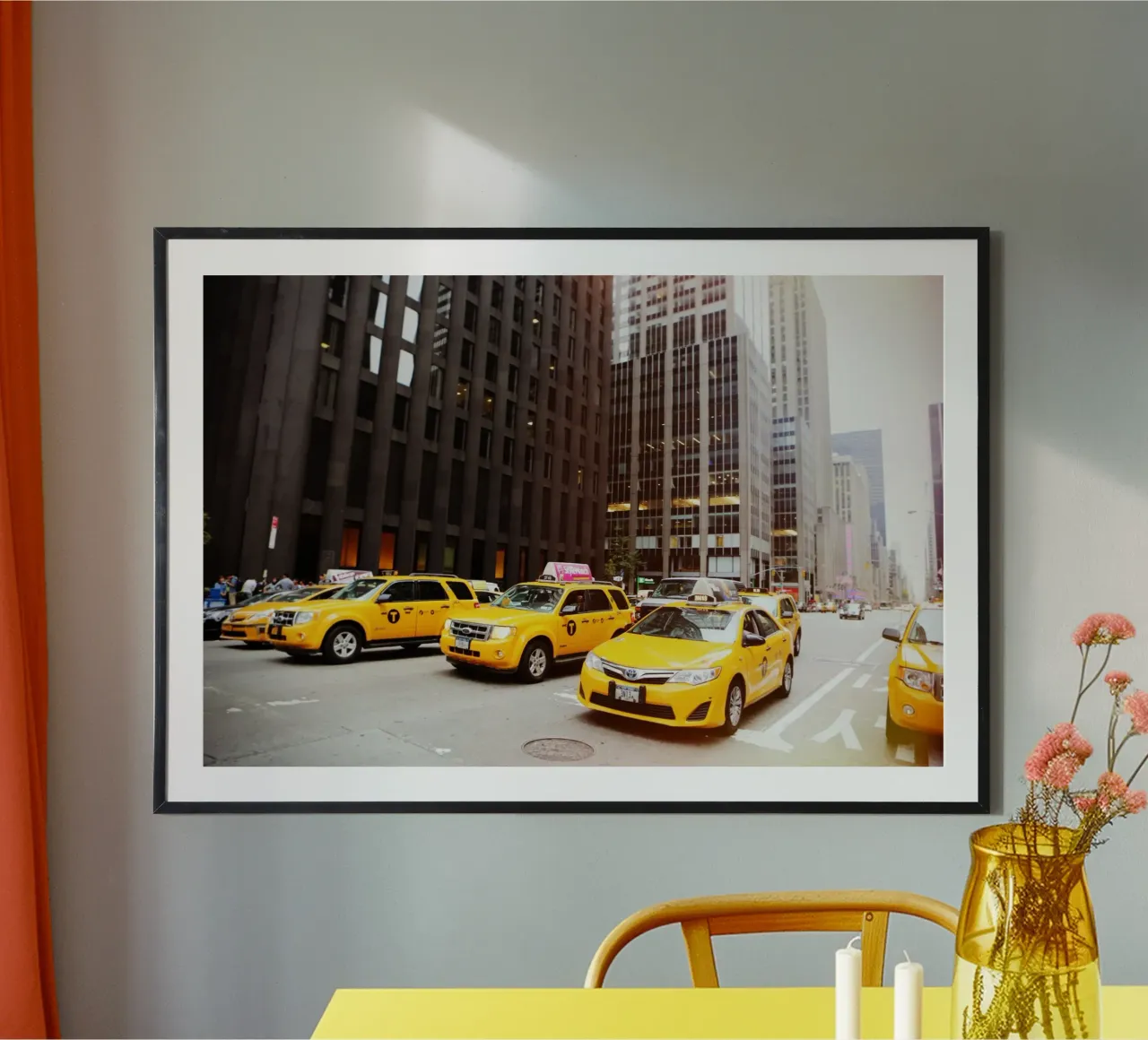 Icona di New York poster con telaio in legno da Wanderlust Vibes