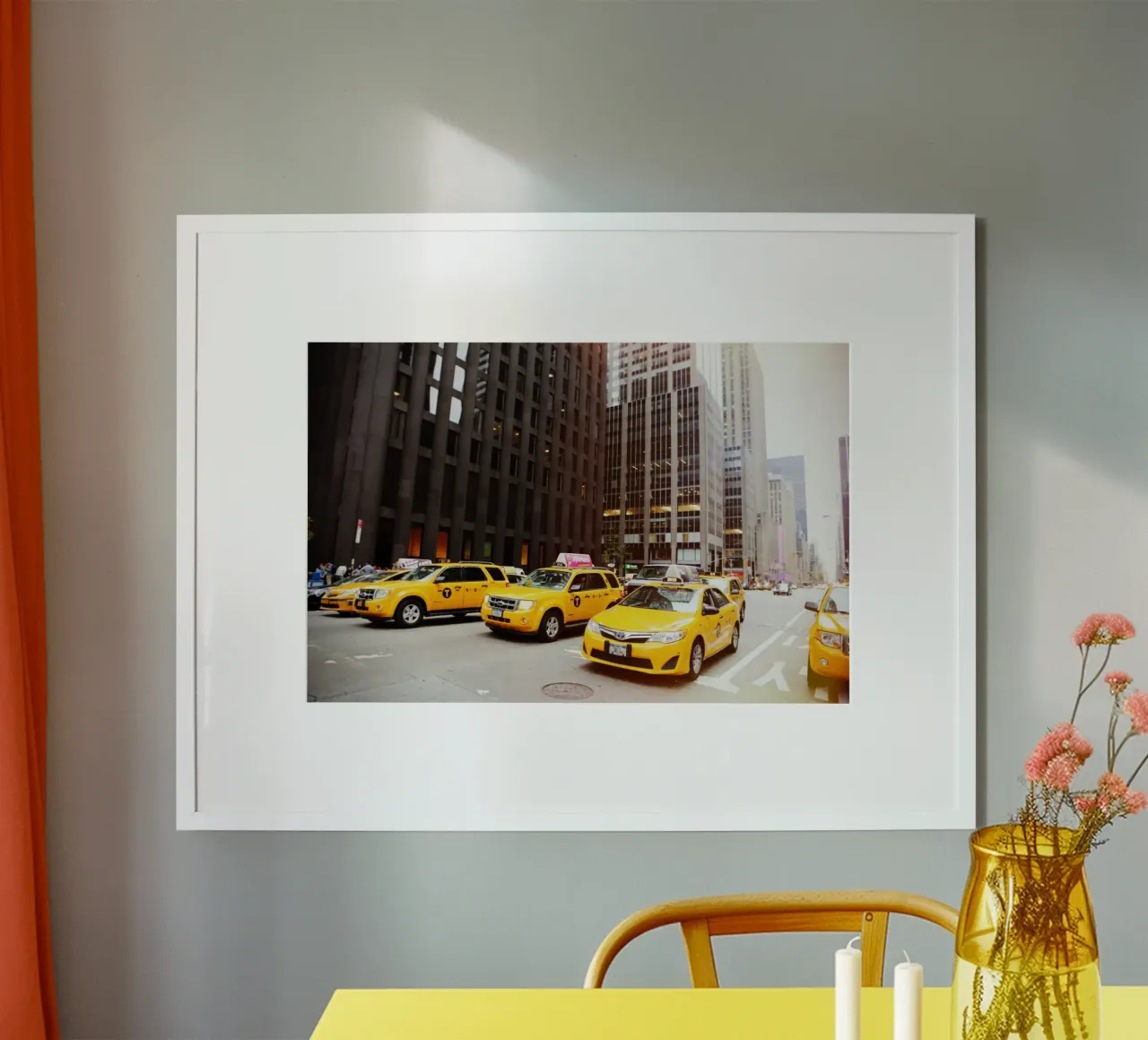 Icona di New York poster con telaio in legno da Wanderlust Vibes