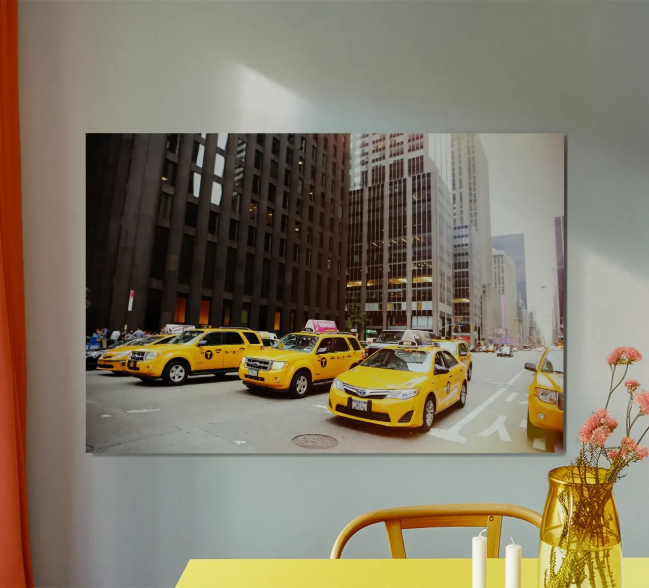 Icona di New York poster con telaio in legno da Wanderlust Vibes