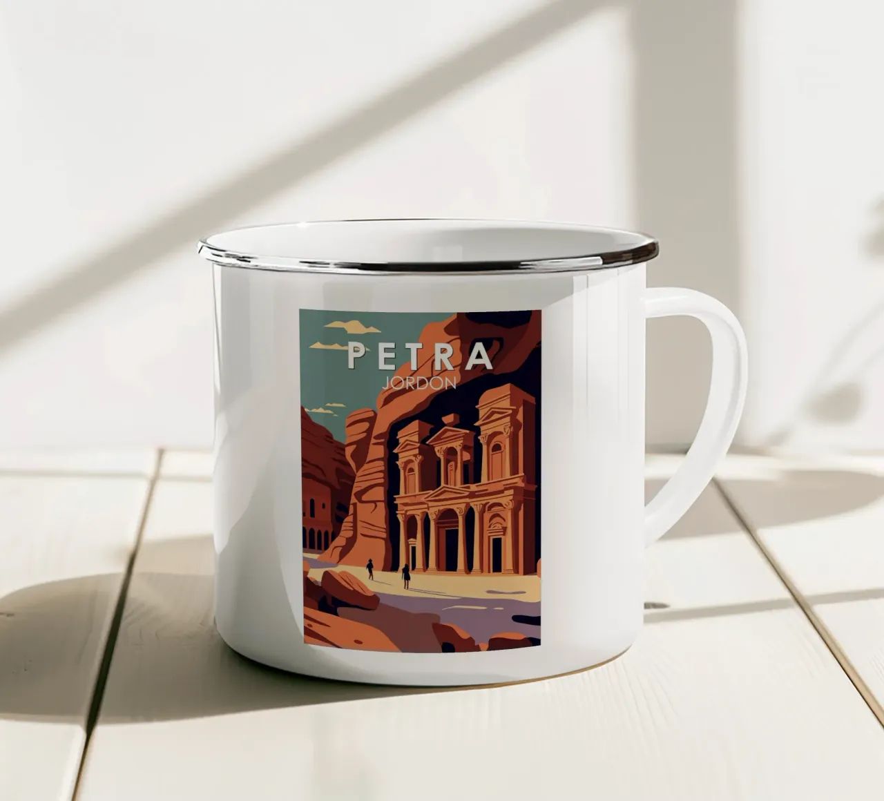 Petra Giordania tazza in smalto da Guy
