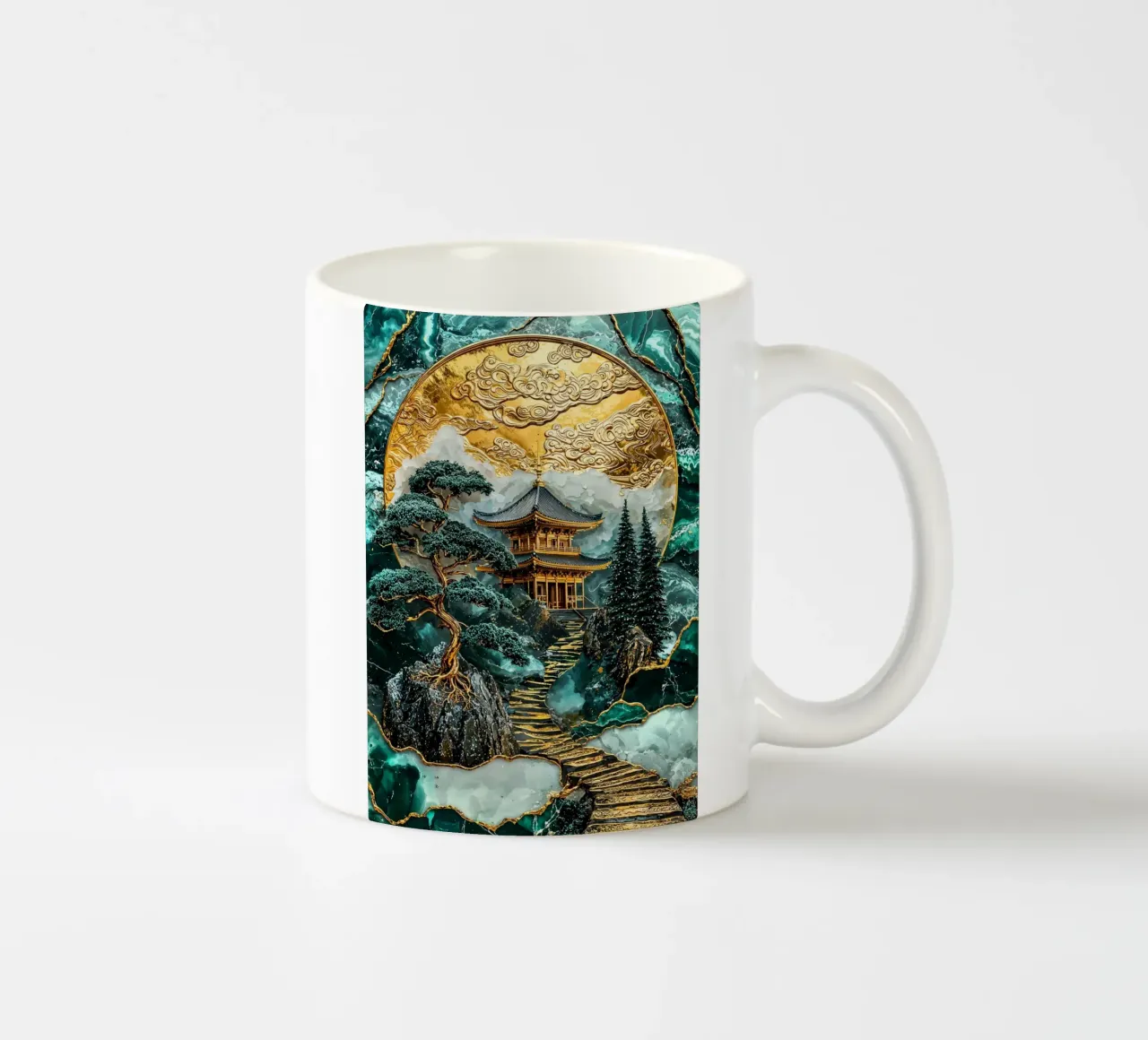 Kintsugi Mountain Shrine tazza in ceramica da Pixaverse
