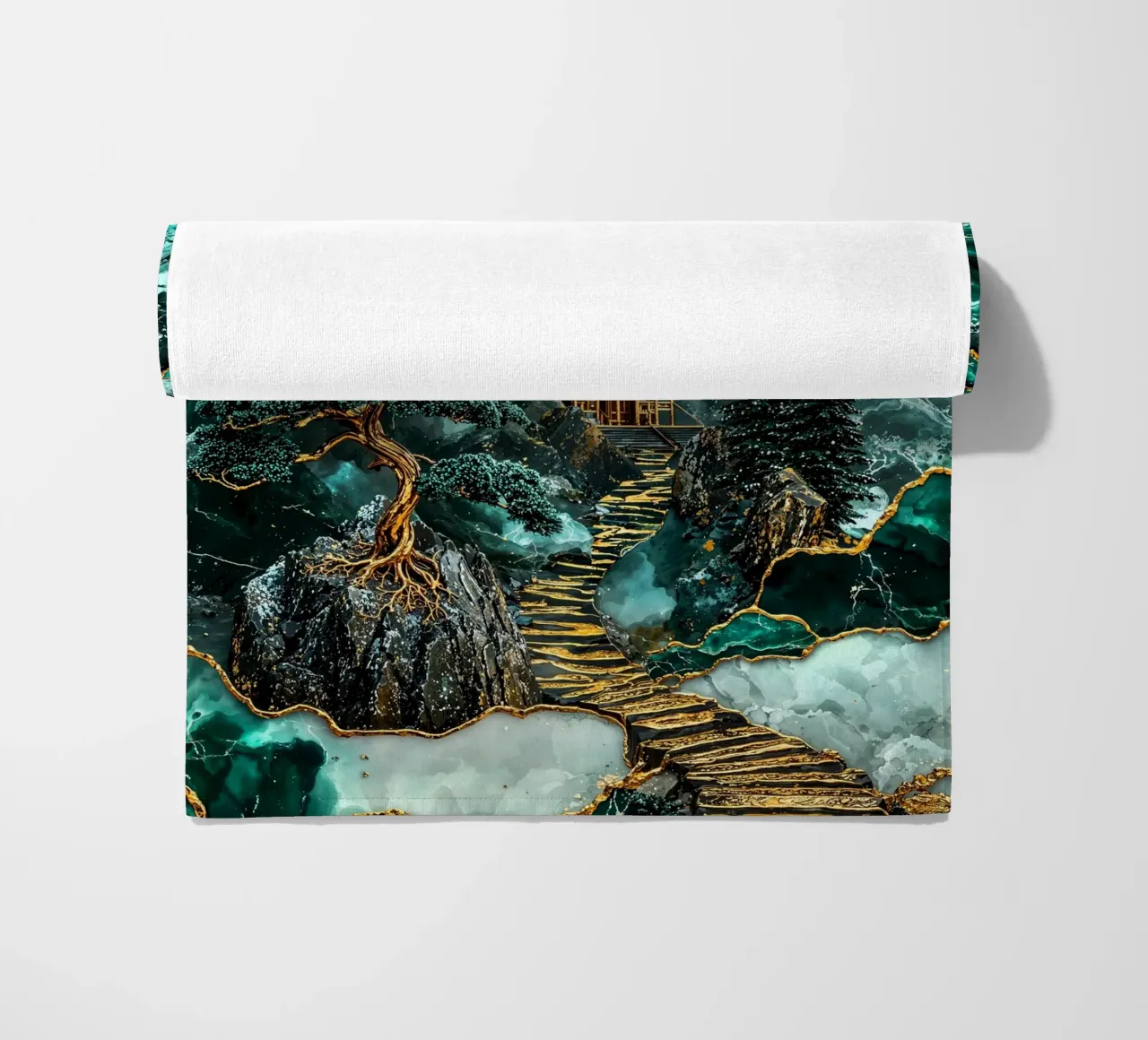 Kintsugi Mountain Shrine telo mare da Pixaverse