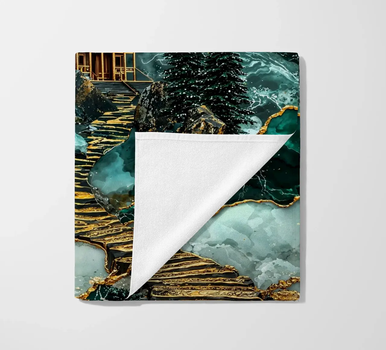 Kintsugi Mountain Shrine telo mare da Pixaverse