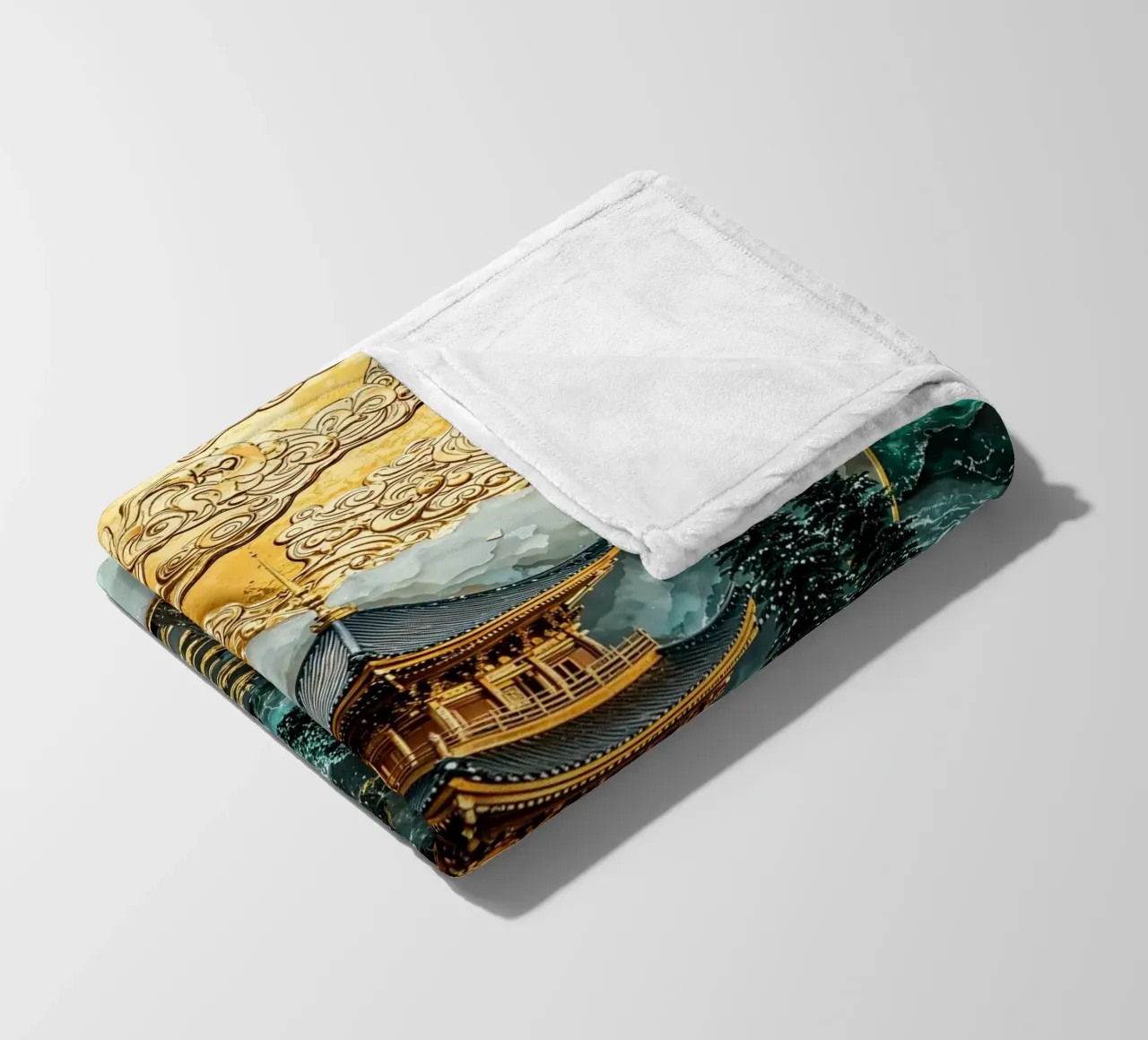 Kintsugi Mountain Shrine coperta in pile da Pixaverse