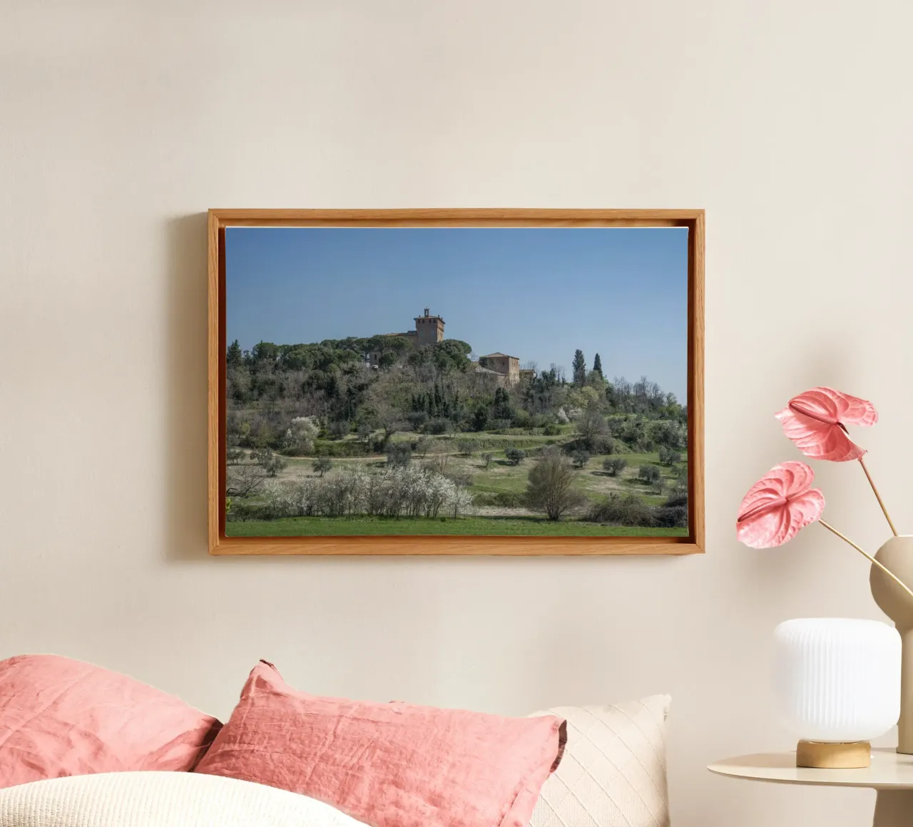 Toscane mijmering canvas met Baklijst van Wanderlust Vibes