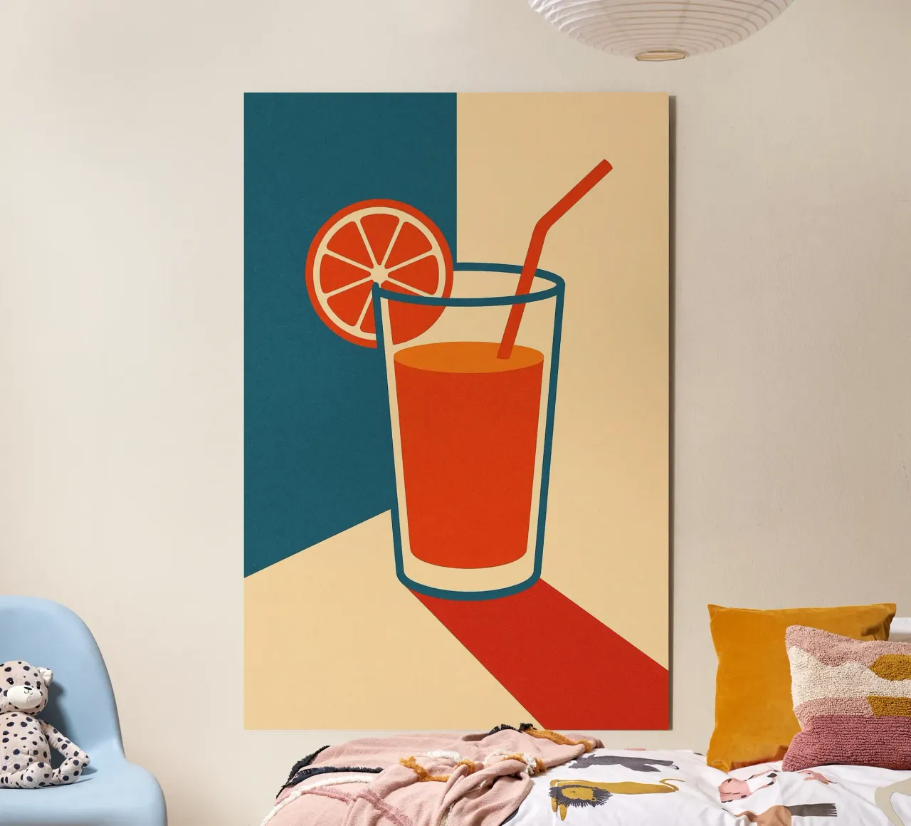 Orange Pop - Energy in the sun alu-dibond by Boissons - Affiches & posters - Retro