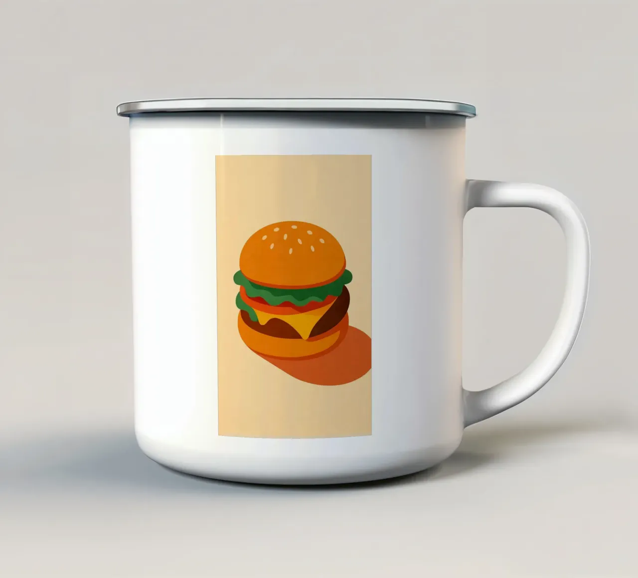 Burger Time - Il classico gommoso tazza in smalto da Boissons - Affiches & posters - Retro