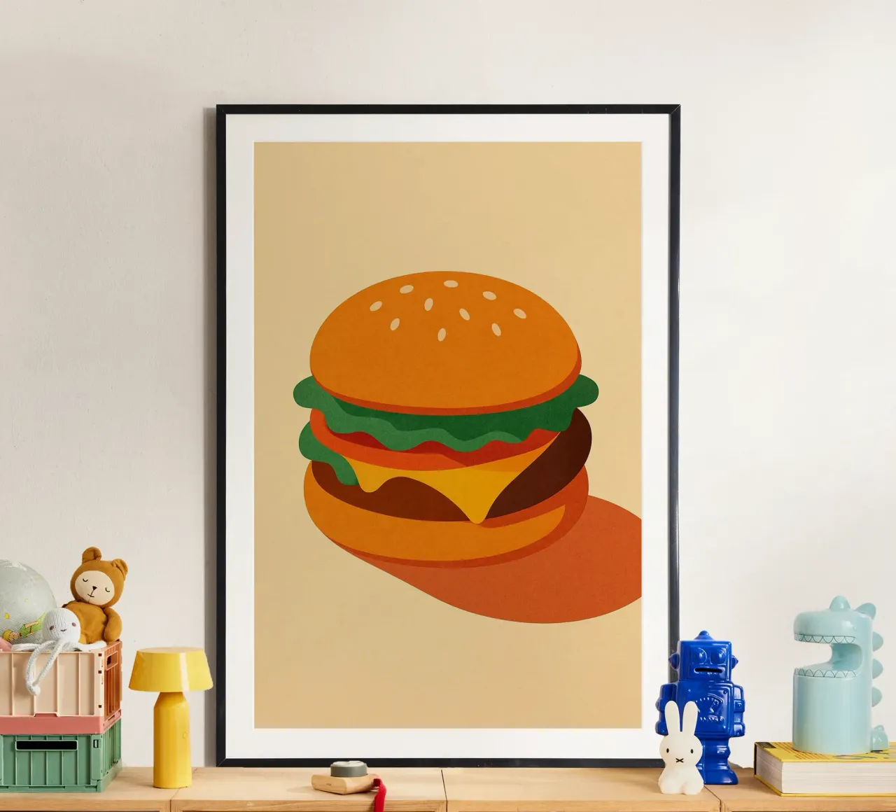 Burger Time - The chewy classic hahnemühle by Boissons - Affiches & posters - Retro