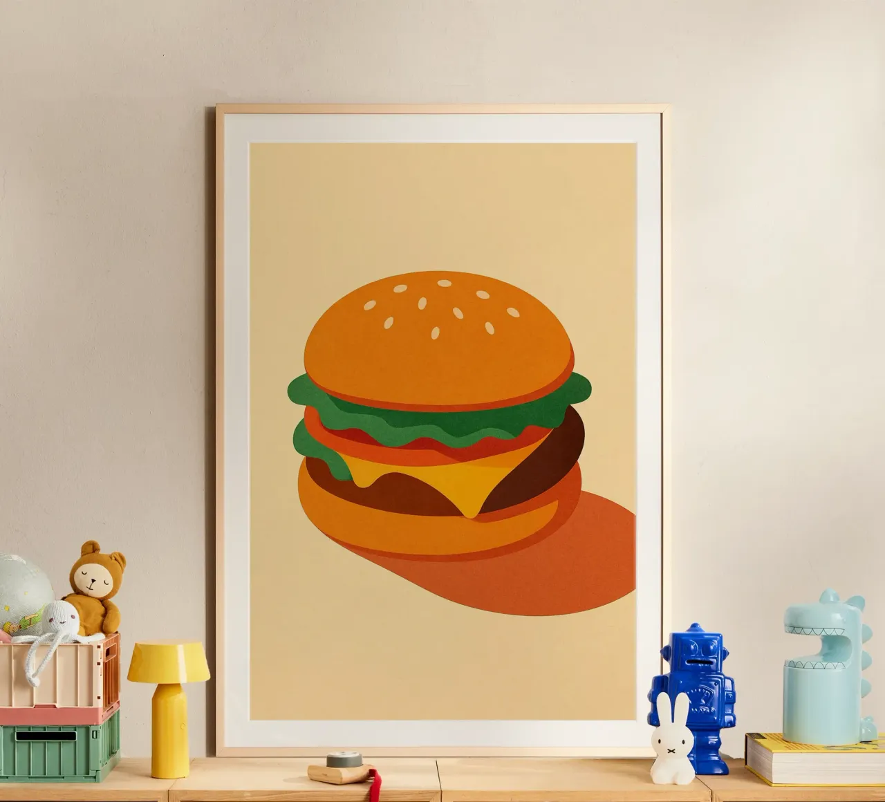 Burger Time - The chewy classic hahnemühle by Boissons - Affiches & posters - Retro