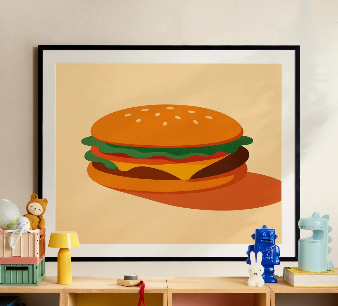 Burger Time - The chewy classic hahnemühle by Boissons - Affiches & posters - Retro