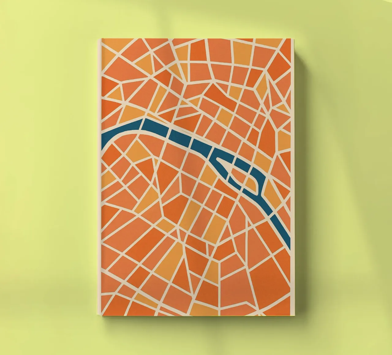Map of Paris - Colourful abstraction notebook by JETLAG | affiches voyage