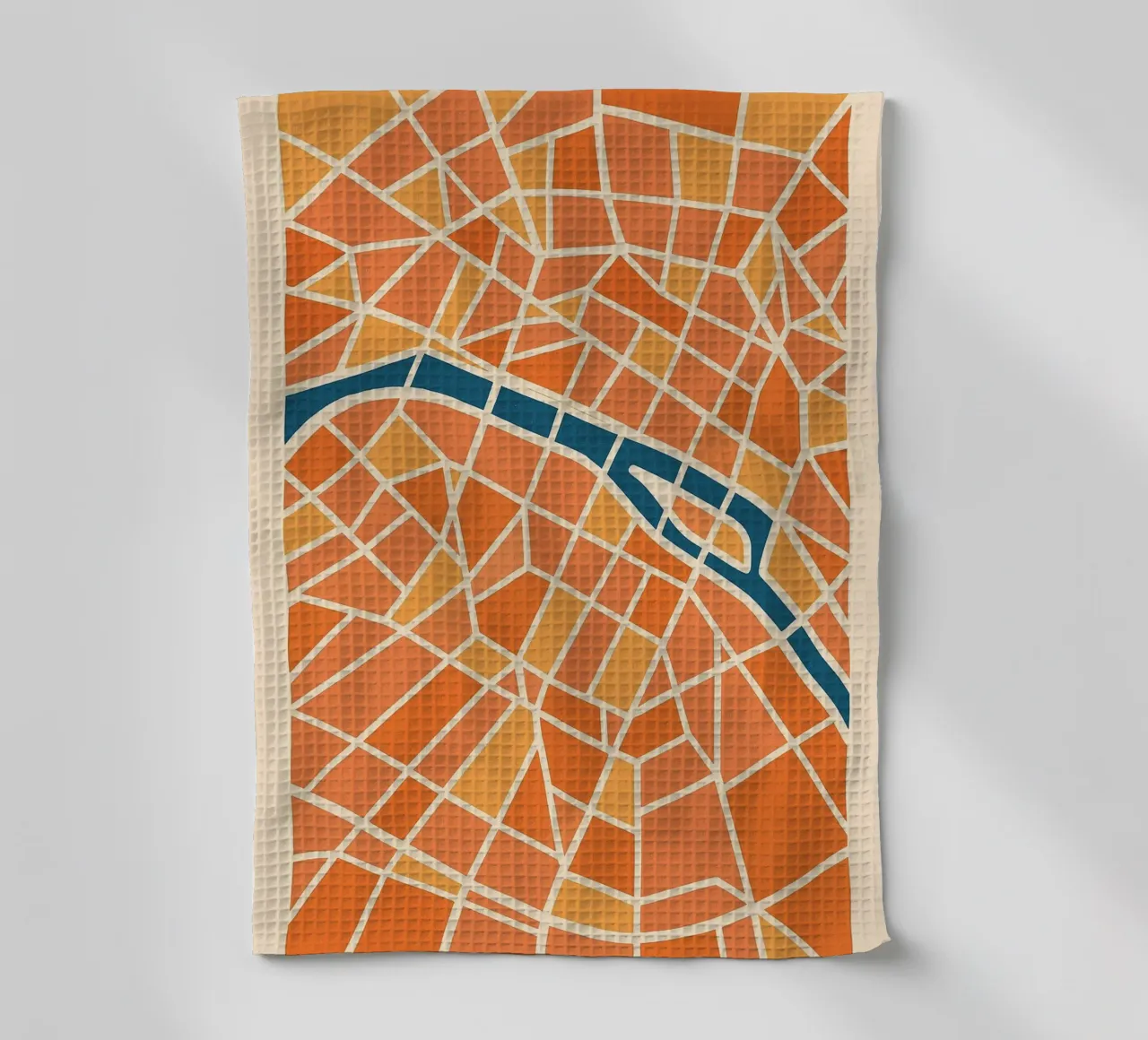 Carte de Paris – L’abstraction colorée torchon de JETLAG | affiches voyage