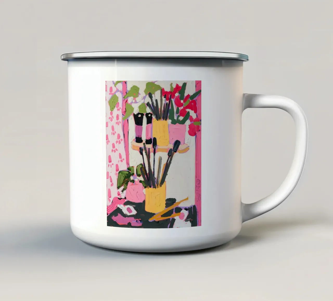 Dove la luce si posa tazza in smalto da James shop