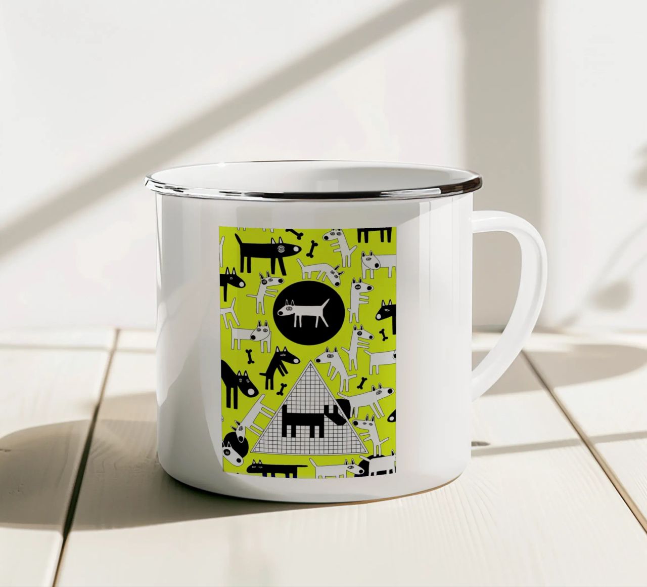 dogs tazza in smalto da Studio Teer