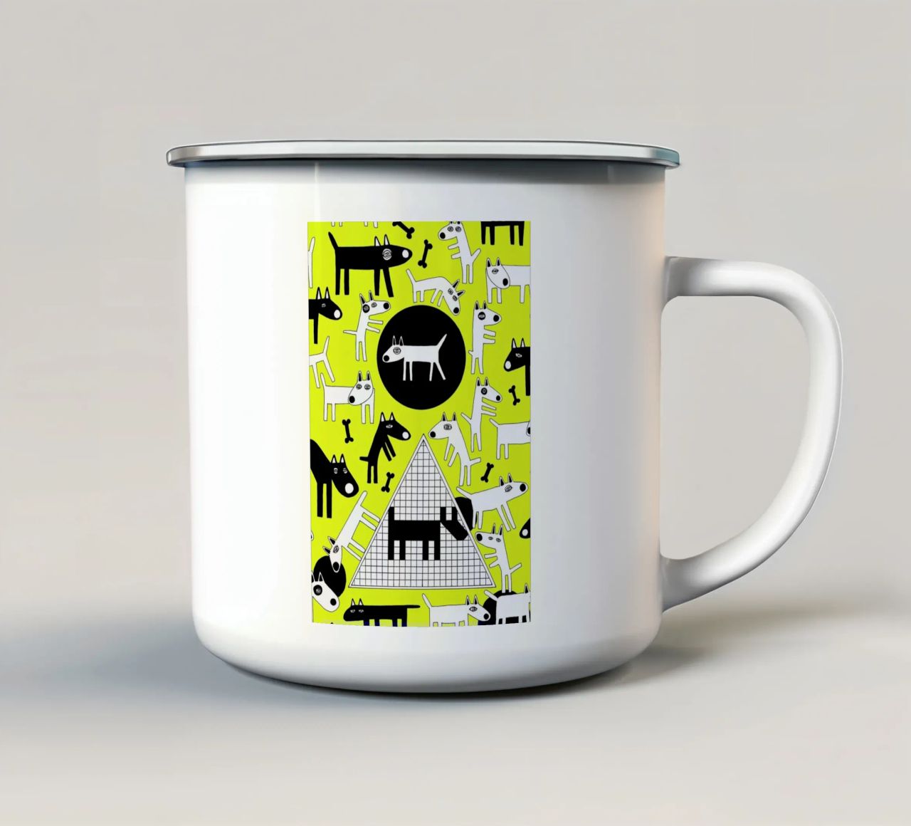 dogs tazza in smalto da Studio Teer