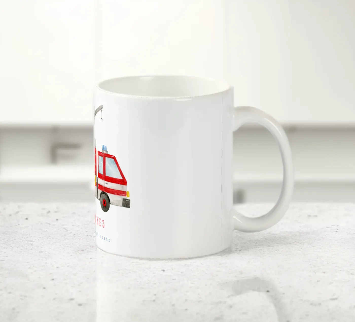 Fire brigade ceramic mug by Kartenliebe