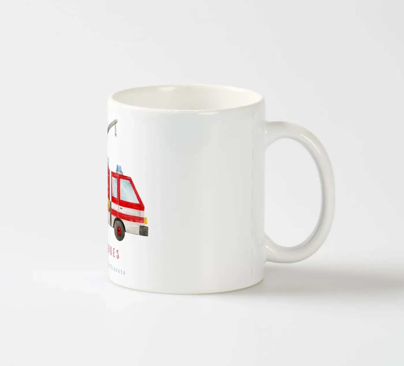 Fire brigade ceramic mug by Kartenliebe