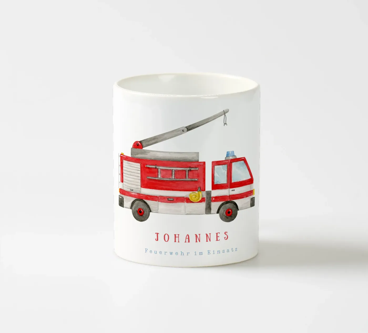 Fire brigade ceramic mug by Kartenliebe