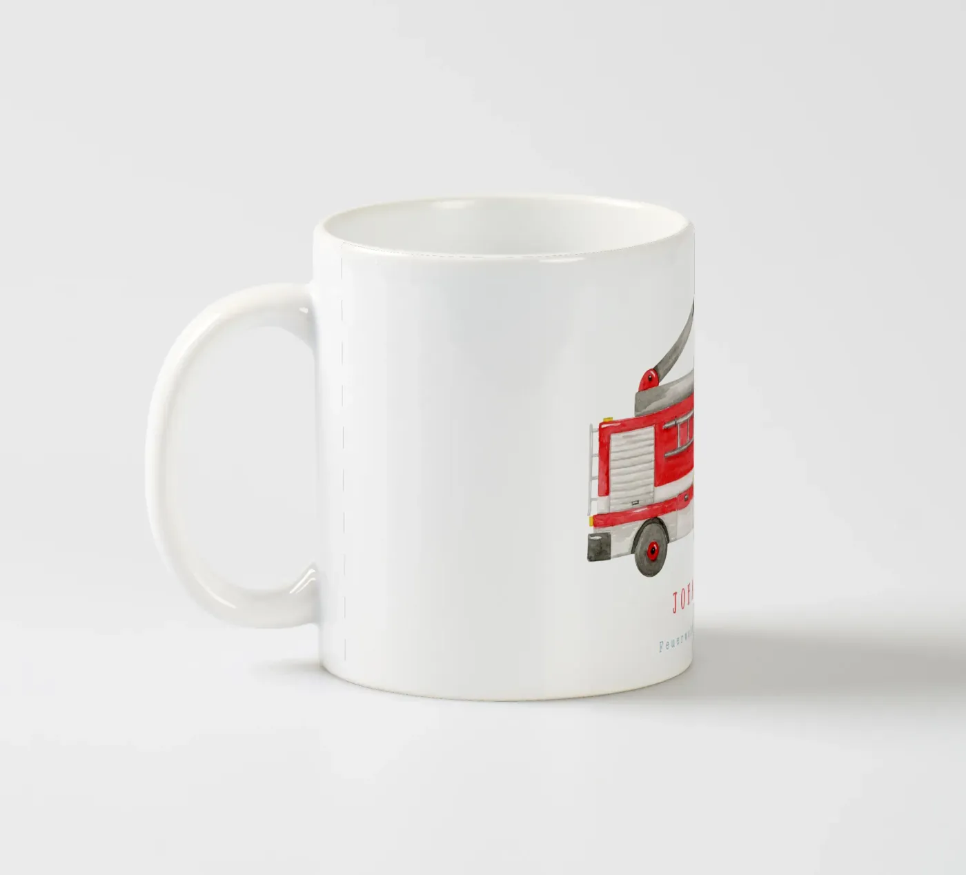 Fire brigade ceramic mug by Kartenliebe