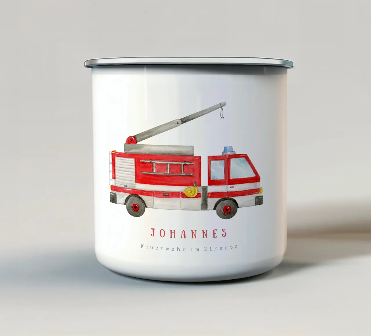 Vigili del fuoco tazza in smalto da Kartenliebe