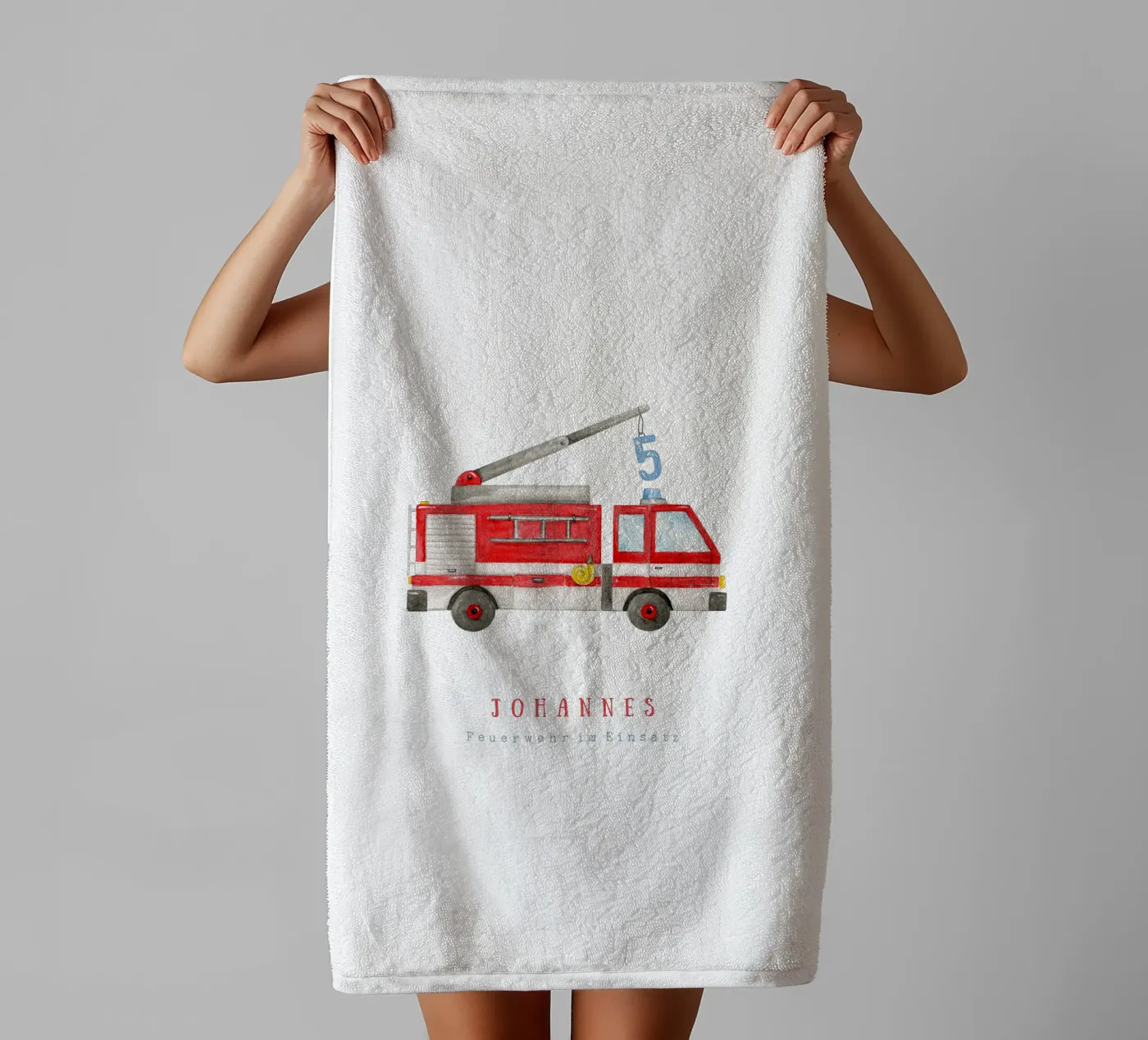 Fire brigade towel by Kartenliebe