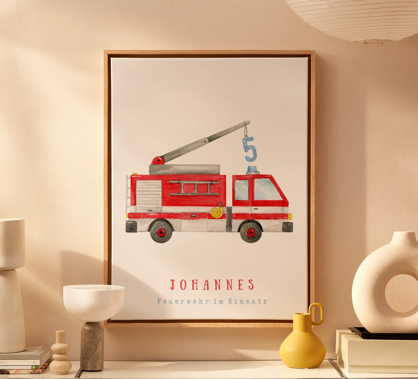 Fire brigade canvas by Kartenliebe