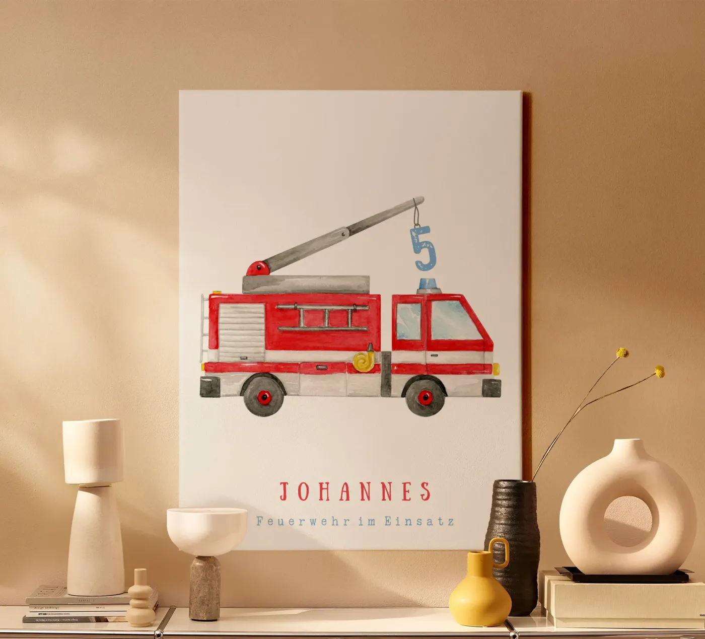 Fire brigade canvas by Kartenliebe