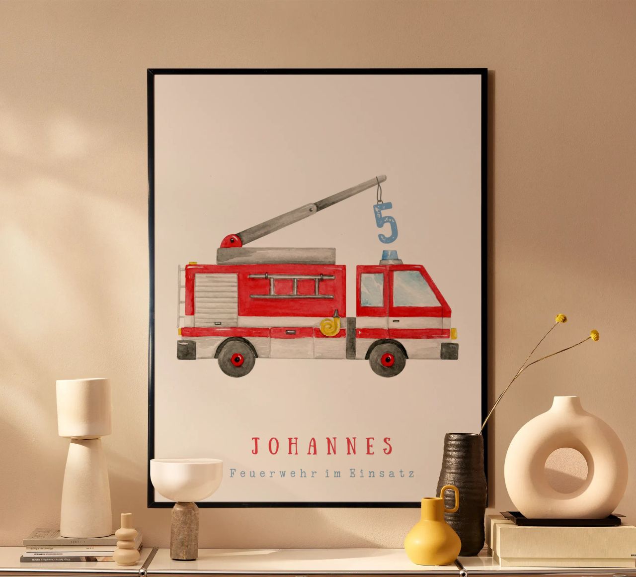 Feuerwehr Poster von Kartenliebe