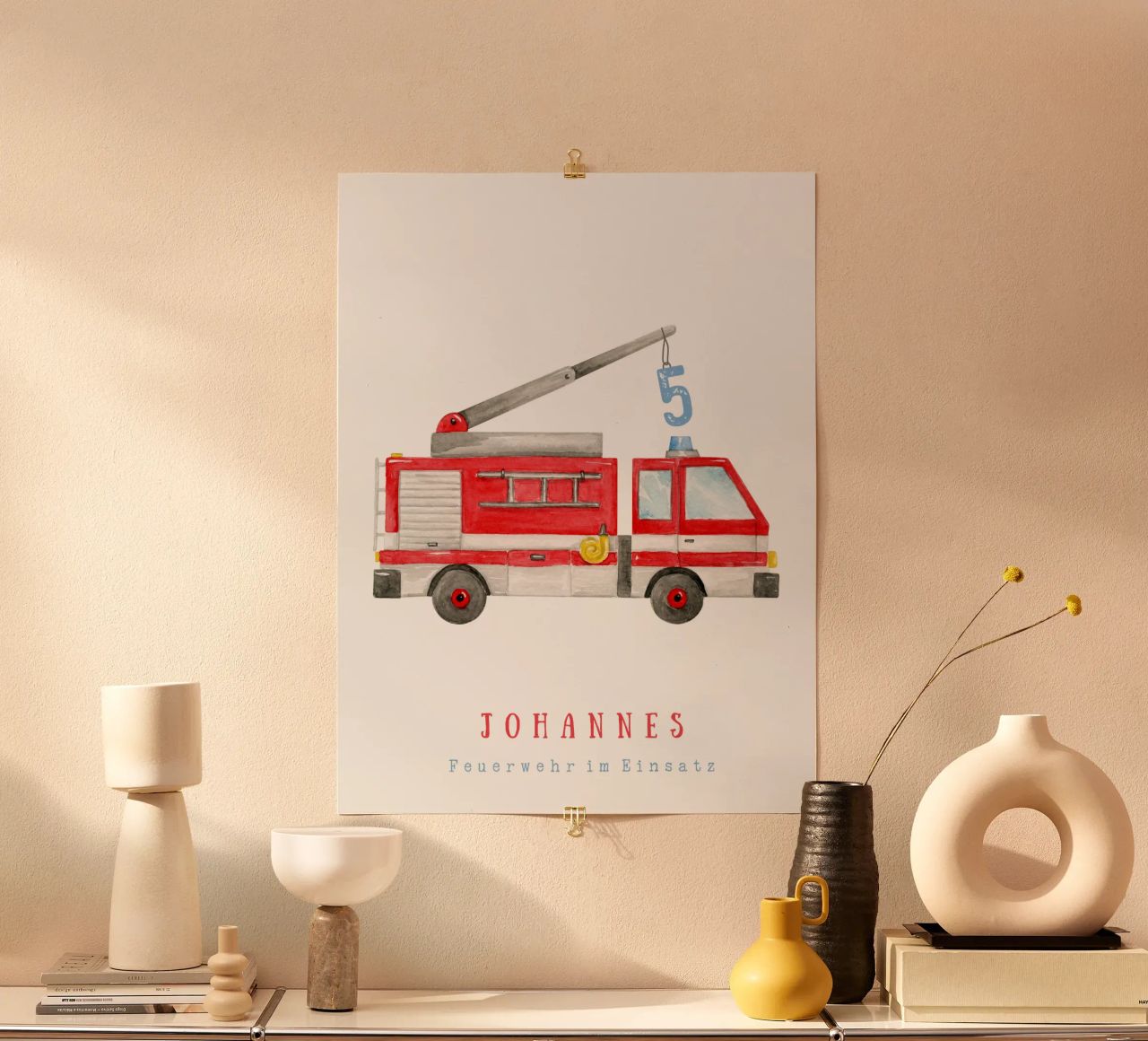 Feuerwehr Poster von Kartenliebe