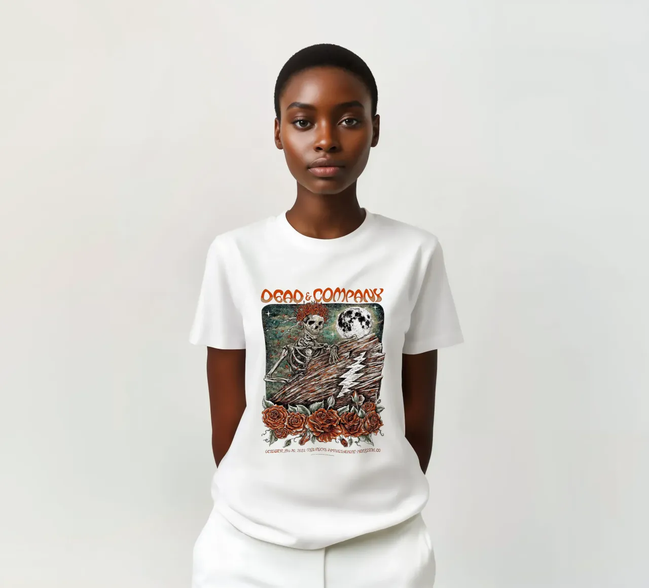 poster "dead and company red rocks" 2022 t-shirt da martina