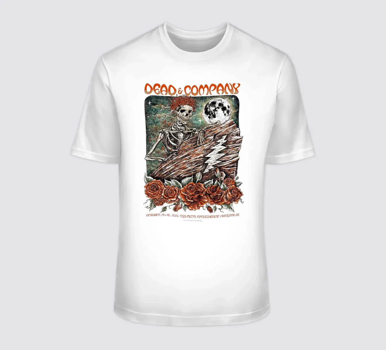 poster "dead and company red rocks" 2022 t-shirt da martina